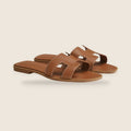 Claquettes Hermes Oran — Marron